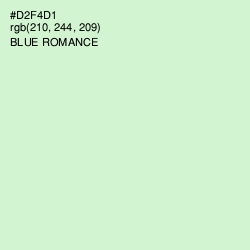 #D2F4D1 - Blue Romance Color Image