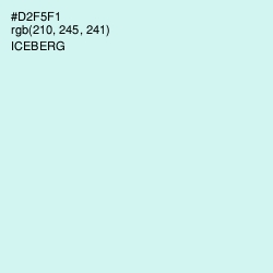 #D2F5F1 - Iceberg Color Image