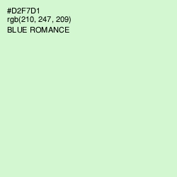 #D2F7D1 - Blue Romance Color Image