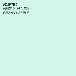 #D2F7E9 - Granny Apple Color Image