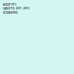 #D2F7F1 - Iceberg Color Image