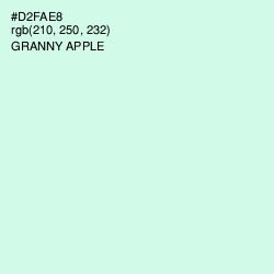 #D2FAE8 - Granny Apple Color Image