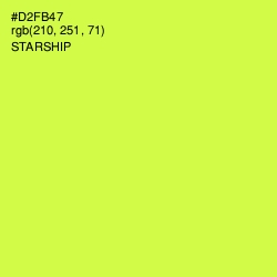 #D2FB47 - Starship Color Image