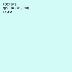 #D2FBF8 - Foam Color Image