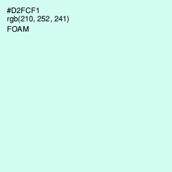 #D2FCF1 - Foam Color Image