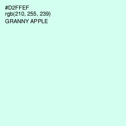 #D2FFEF - Granny Apple Color Image