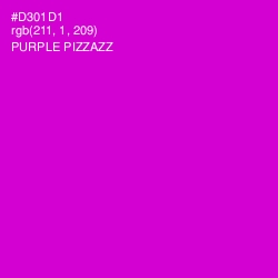 #D301D1 - Purple Pizzazz Color Image