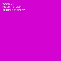 #D303D1 - Purple Pizzazz Color Image