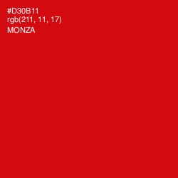 #D30B11 - Monza Color Image