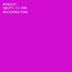 #D30CD1 - Shocking Pink Color Image
