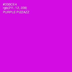 #D30CE4 - Purple Pizzazz Color Image