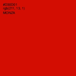 #D30D01 - Monza Color Image