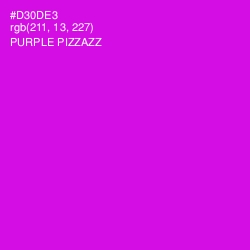 #D30DE3 - Purple Pizzazz Color Image