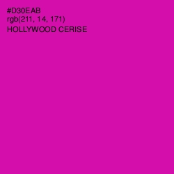 #D30EAB - Hollywood Cerise Color Image