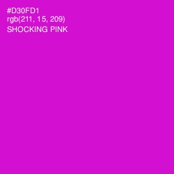 #D30FD1 - Shocking Pink Color Image