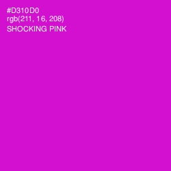 #D310D0 - Shocking Pink Color Image