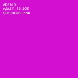 #D310D1 - Shocking Pink Color Image