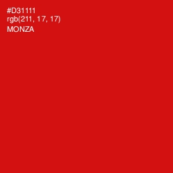 #D31111 - Monza Color Image