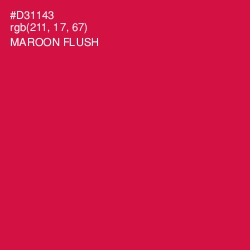 #D31143 - Maroon Flush Color Image