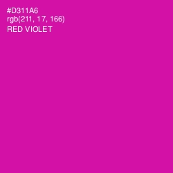 #D311A6 - Red Violet Color Image