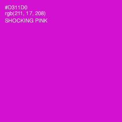 #D311D0 - Shocking Pink Color Image