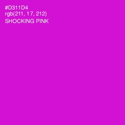 #D311D4 - Shocking Pink Color Image