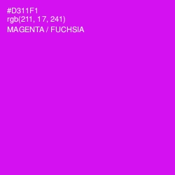 #D311F1 - Magenta / Fuchsia Color Image