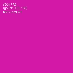 #D317A6 - Red Violet Color Image