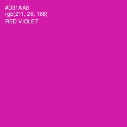 #D31AA8 - Red Violet Color Image