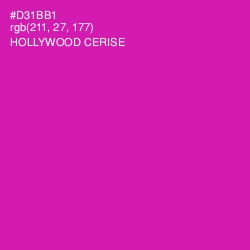 #D31BB1 - Hollywood Cerise Color Image