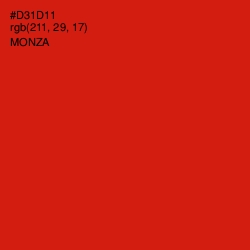 #D31D11 - Monza Color Image