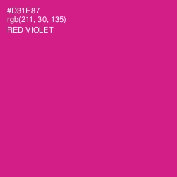 #D31E87 - Red Violet Color Image