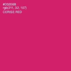 #D3206B - Cerise Red Color Image