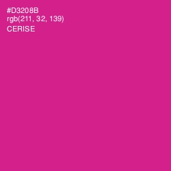 #D3208B - Cerise Color Image