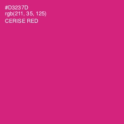 #D3237D - Cerise Red Color Image