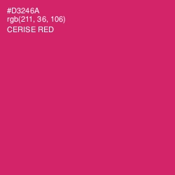 #D3246A - Cerise Red Color Image