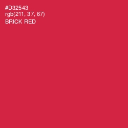 #D32543 - Brick Red Color Image