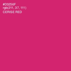 #D3256F - Cerise Red Color Image