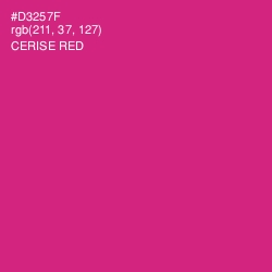 #D3257F - Cerise Red Color Image