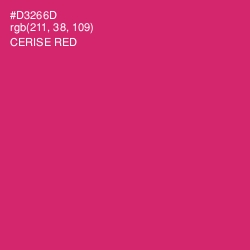 #D3266D - Cerise Red Color Image
