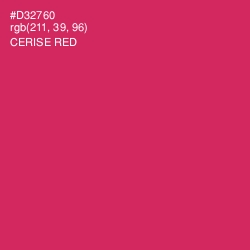 #D32760 - Cerise Red Color Image