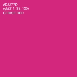 #D3277D - Cerise Red Color Image