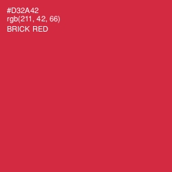 #D32A42 - Brick Red Color Image