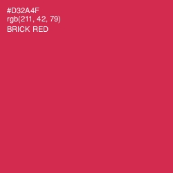 #D32A4F - Brick Red Color Image