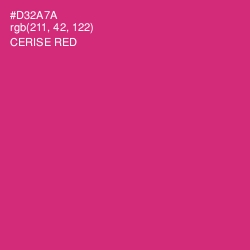 #D32A7A - Cerise Red Color Image