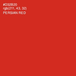 #D32B20 - Persian Red Color Image