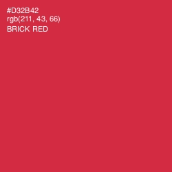 #D32B42 - Brick Red Color Image