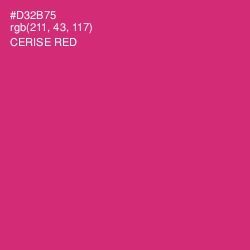 #D32B75 - Cerise Red Color Image