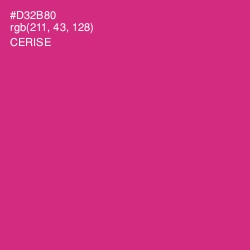 #D32B80 - Cerise Color Image