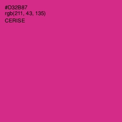 #D32B87 - Cerise Color Image